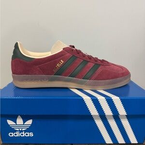 Adidas Gazelle Indoor Shadow Red Green Soccer Shoes